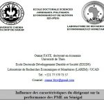 Influence des caractéristiques du dirigeant sur la performance des PME au Sénégal par Oumar FAYE